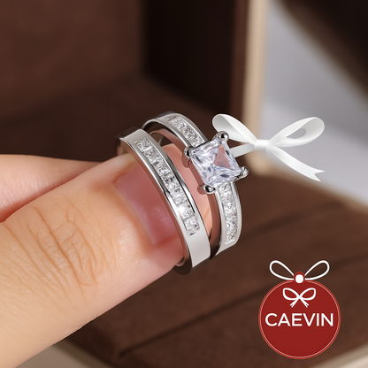 925 Sterling Silver Twin Zircon Rings – Elegance Multiplied